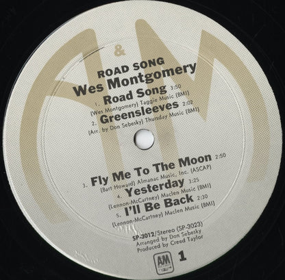 Wes Montgomery - Road Song (SP 3012) 1970's US A&M/CTI｜中古LP