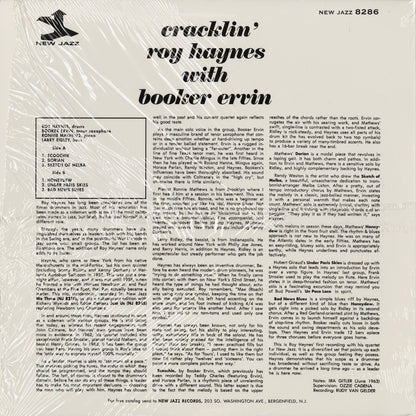 Roy Haynes - Cracklin' With Booker Ervin (NJLP 8286) 2000 US New Jazz｜中古LP