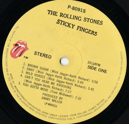 The Rolling Stones - Sticky Fingers (P-8091S) LP 1971 JPN Rolling Stones Records｜中古LP