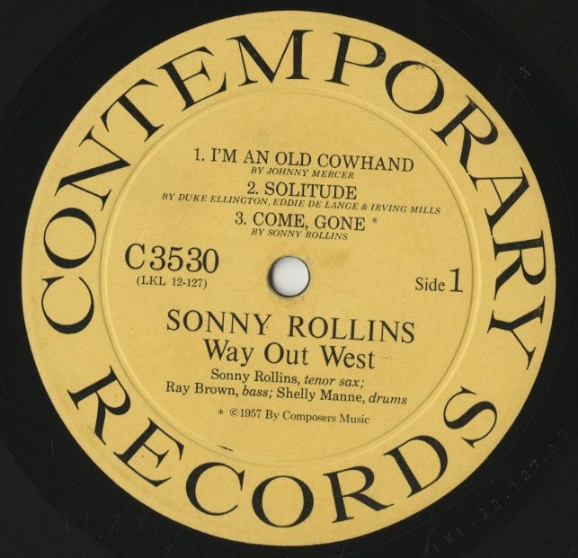Sonny Rollins / ソニー・ロリンズ / Way Out West (C3530)