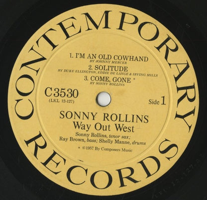 Sonny Rollins / ソニー・ロリンズ / Way Out West (C3530)