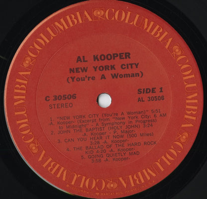 Al Kooper - New York City (C 30506) 1971 US Columbia｜中古LP