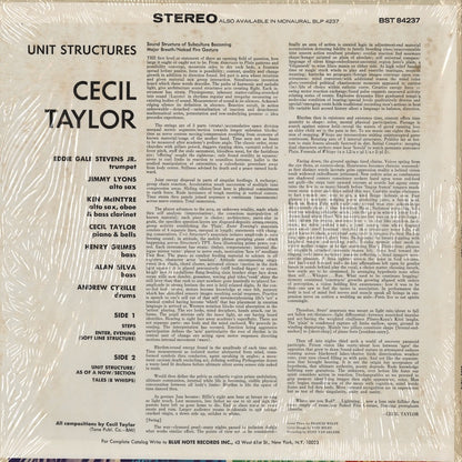 Cecil Taylor - Unit Structures (BST-84237) LP 1973 US Blue Note｜中古LP