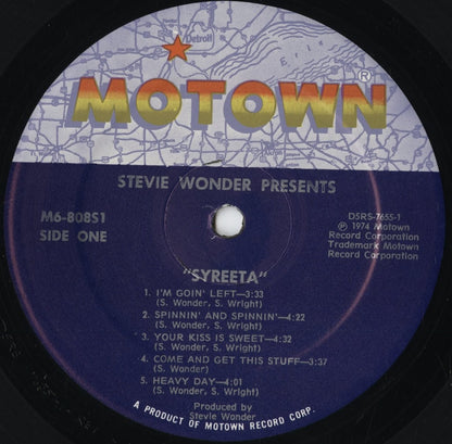Syreeta - Stevie Wonder Presents Syreeta (M6-808S1) 1974 US Motown｜中古LP