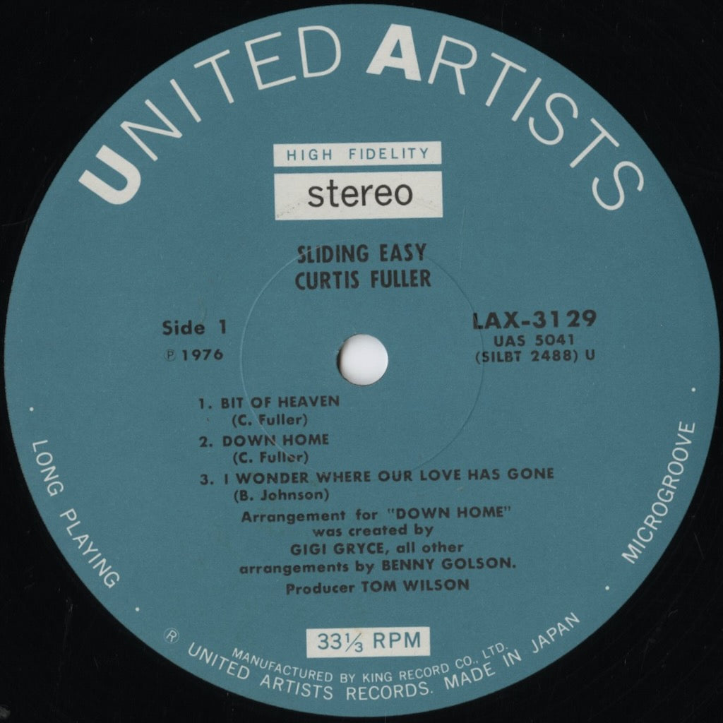 Curtis Fuller / Sliding Easy (United Artists LAX-3129｜1976 JPN)