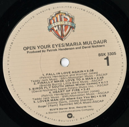 Maria Muldaur - Open Your Eyes (BSK 3305) 1979 US Warner Bros｜中古LP