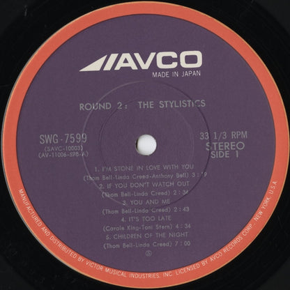 The Stylistics - Round 2 (SWG-7599) LP 1973 JPN Avco｜中古LP