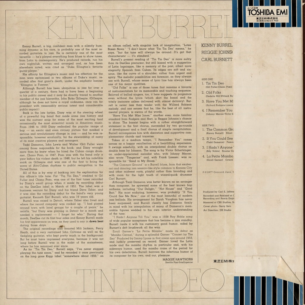 Kenny Burrell / ケニー・バレル / Tin Tin Deo (ICJ-70151)