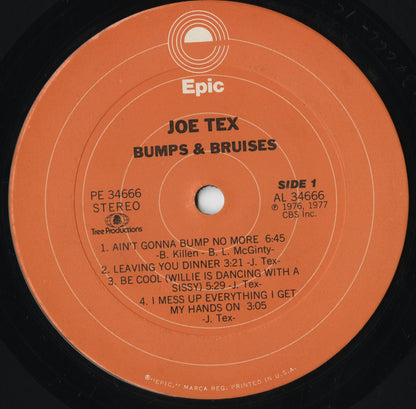 Joe Tex - Bumps & Bruises (PE 34666) LP 1977 US Epic｜中古LP