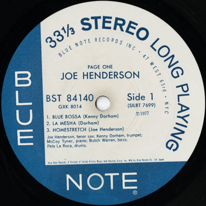 Joe Henderson / ジョー・ヘンダーソン / Page One (GXK 8014)