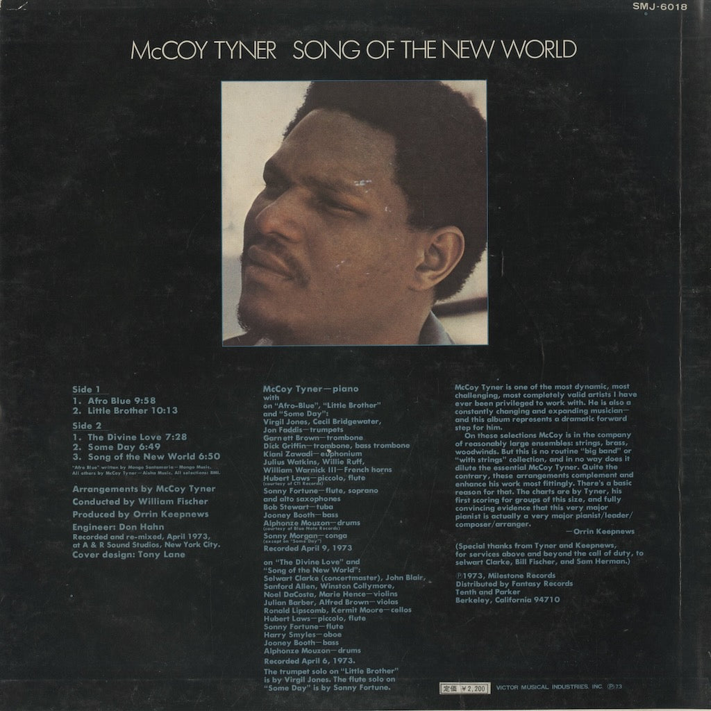 McCoy Tyner / マッコイ・タイナー / Songs Of The New World (SMJ-6018)