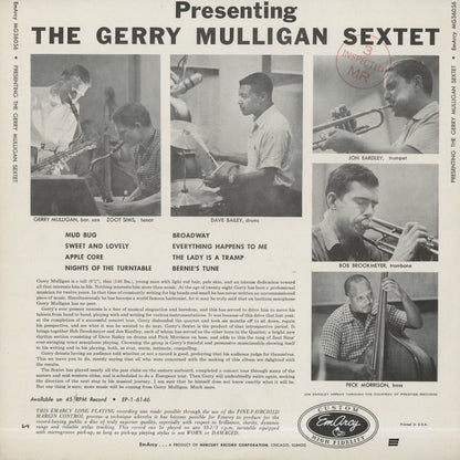 Gerry Mulligan / ジェリー・マリガン / Presenting The Gerry Mulligan Sextet (MG-36056)