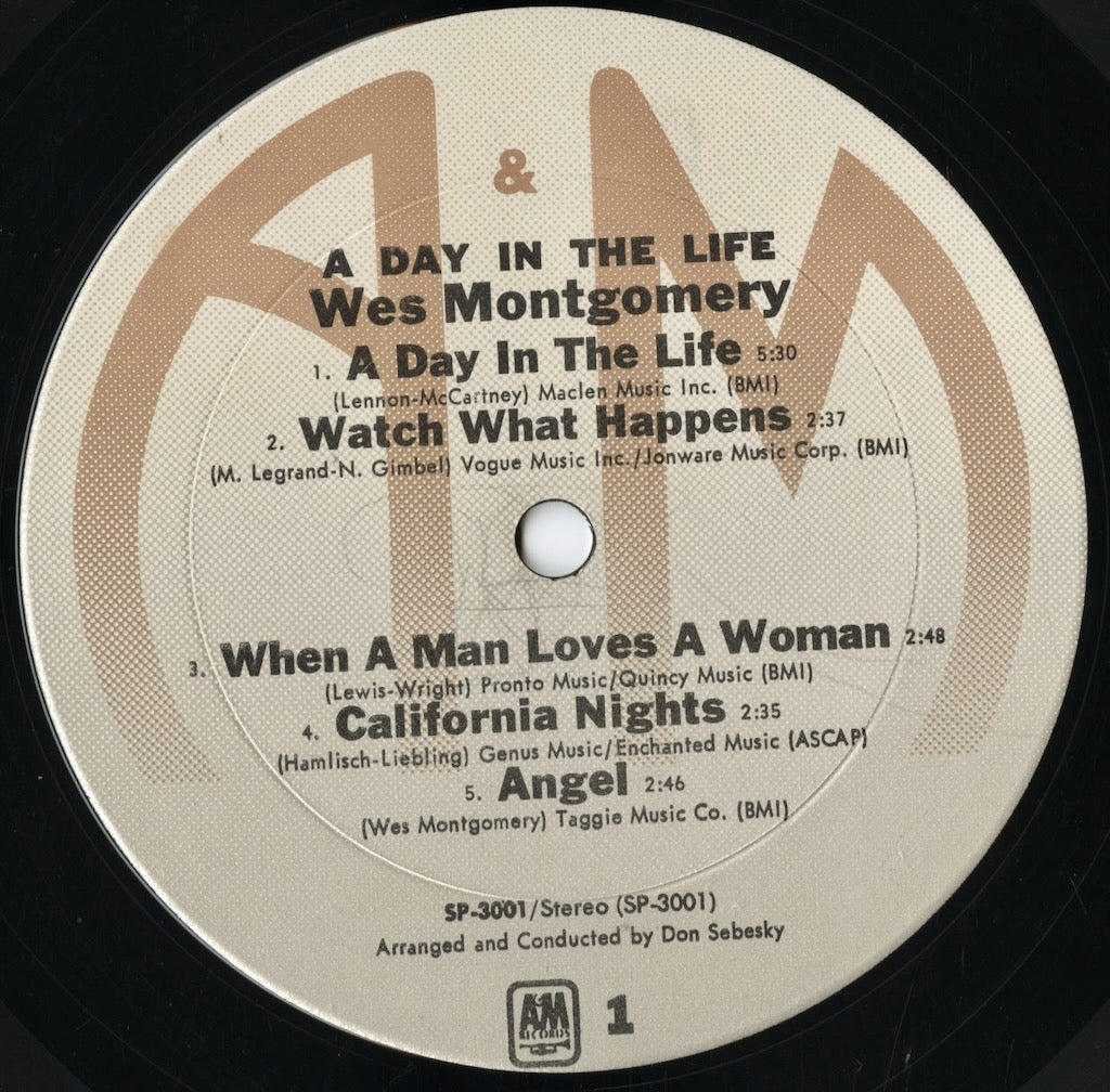 Wes Montgomery – A Day In The Life (SP-3001) 1970's US A&M｜中古LP