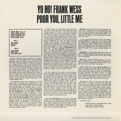 Frank Wess / フランク・ウェス / Yo Ho! Poor You, Little Me (PR 7266)