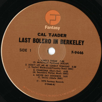 Cal Tjader / カル・ジェイダー / Last Bolero In Berkeley (F9466)
