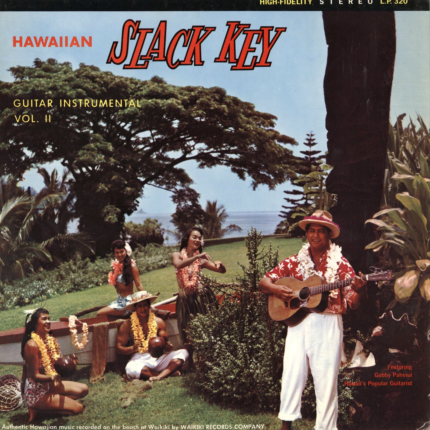 Gabby Pahinui - Hawaiian Slack Key Guitar Instrumental Vol.II (320) LP 1963 US Waikiki Records｜中古LP