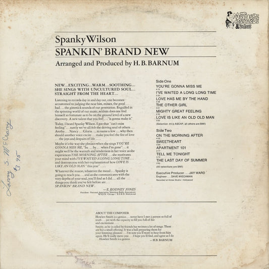 Spanky Wilson - Spankin' Brand New (MLPM-69) 1969 US Mothers Records｜中古LP