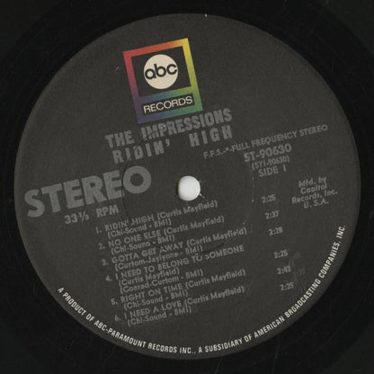 The Impressions / インプレッションズ / Ridin' High (ABCS 545)
