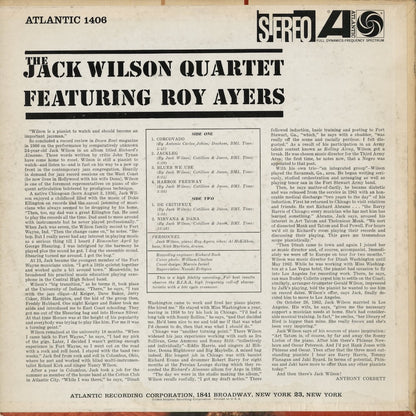 The Jack Wilson Quartet Featuring Roy Ayers (SD 1406) 1963 US Atlantic｜中古LP