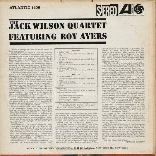 The Jack Wilson Quartet Featuring Roy Ayers (SD 1406) 1963 US Atlantic｜中古LP