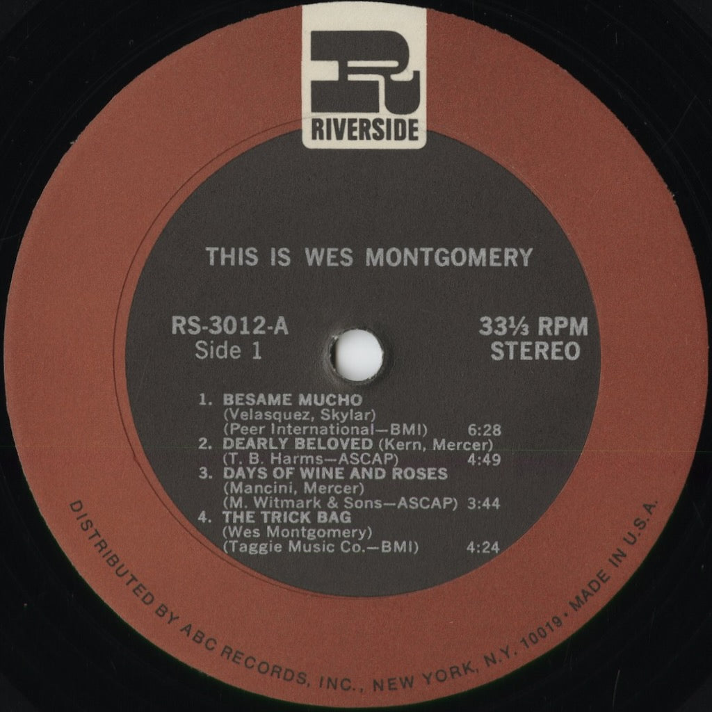 Wes Montgomery - This Is Wes Montgomery (RS 3012) 1968 US Riverside｜中古LP