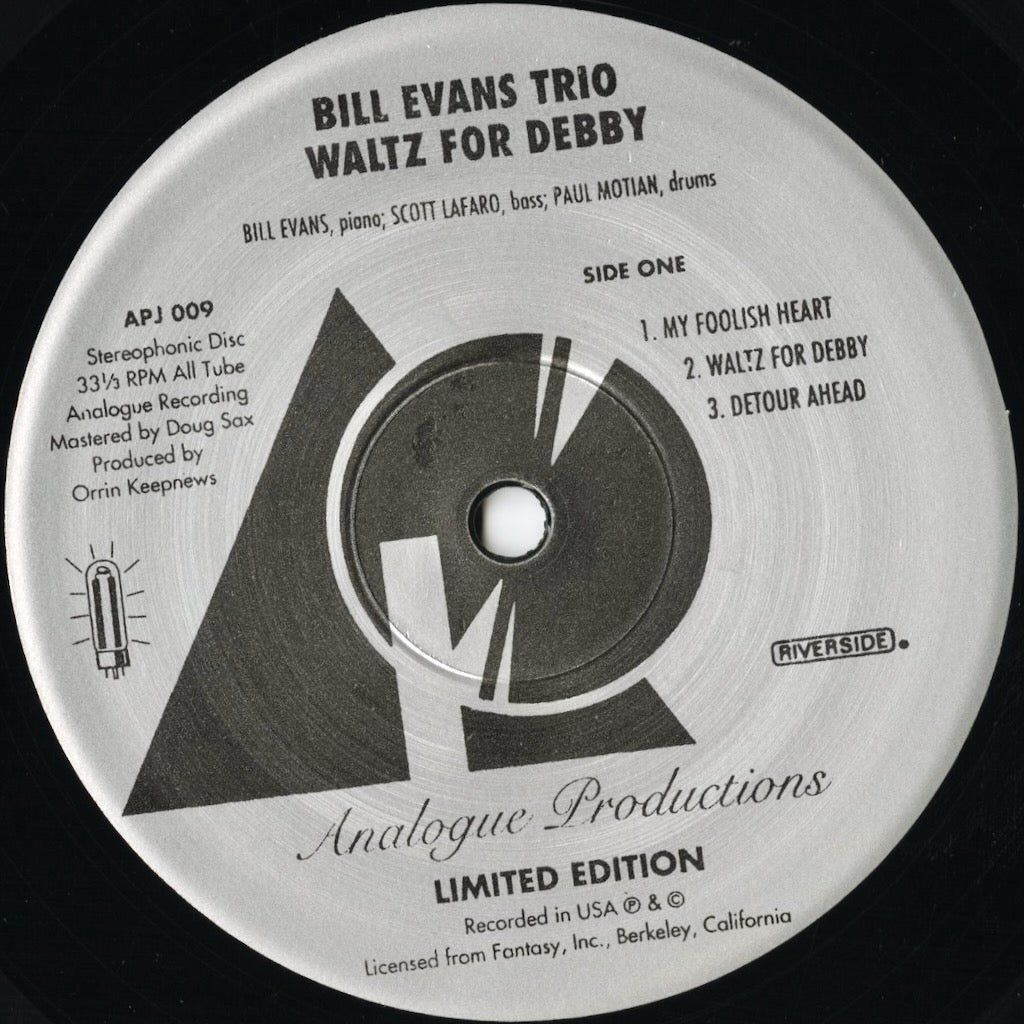 Bill Evans / ビル・エヴァンス / Waltz For Debby (APJ 009) 1992 US Analog Productions
