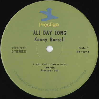 Kenny Burrell - All Day Long (PRT-7277) 1973 US Prestige｜中古LP