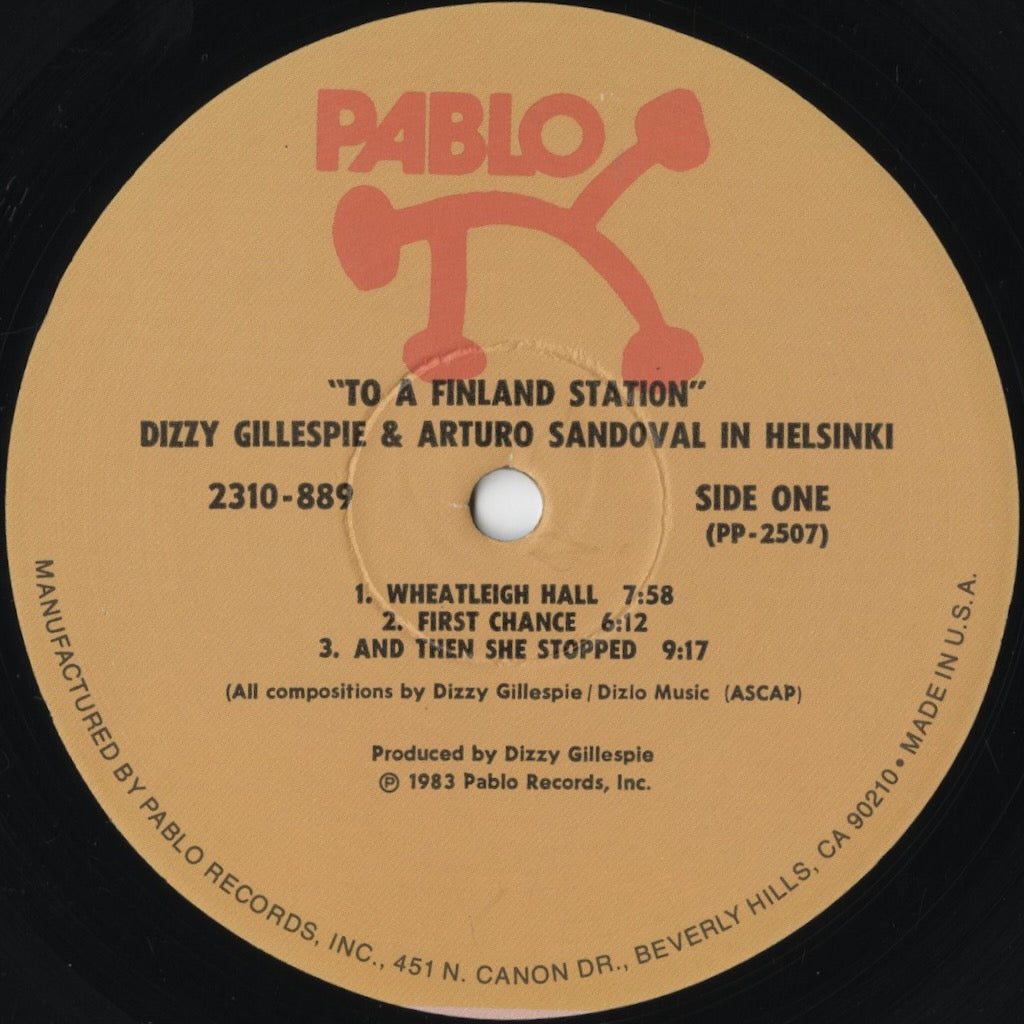 Dizzy Gillespie And Arturo Sandoval - To A Finland Station (2310-889) 1983 US Pablo｜中古LP
