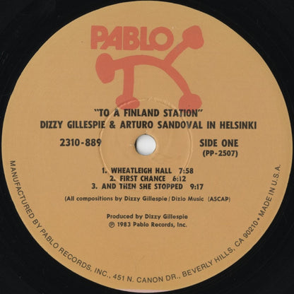 Dizzy Gillespie And Arturo Sandoval - To A Finland Station (2310-889) 1983 US Pablo｜中古LP