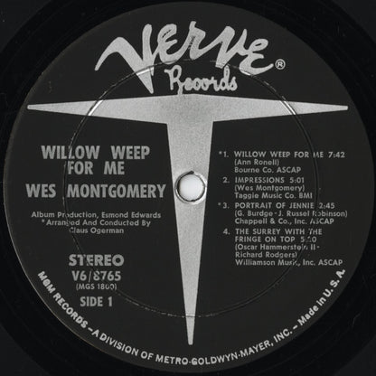 Wes Montgomery – Willow Weep For Me (V6-8765) LP 1969 US Verve | 中古LP