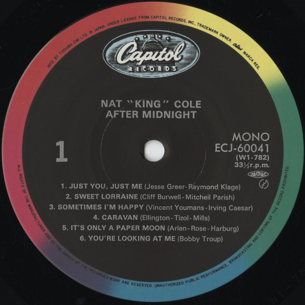 Nat King Cole - After Midnight (ECJ-60041) 1980s JPN Capitol - 東芝EMI｜中古LP