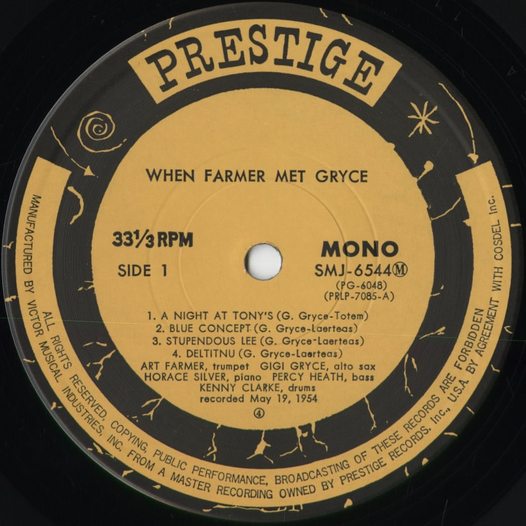 Art Farmer - When Farmer Met Gryce (SMJ-6544(M)) 1977 JPN Prestige - Victor｜中古LP