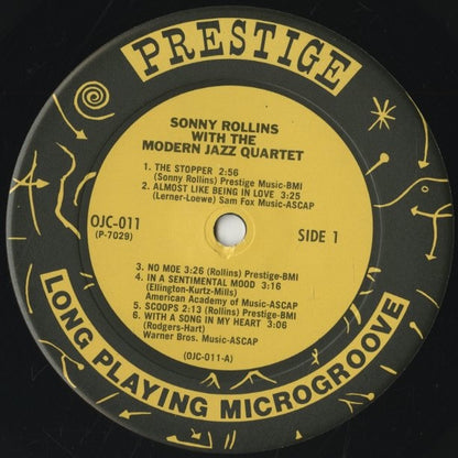 Sonny Rollins / ソニー・ロリンズ / With The Modern Jazz Quartet (OJC-011)