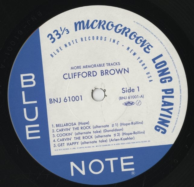 Clifford Brown / クリフォード・ブラウン / More Memorable Tracks (BNJ 61001)