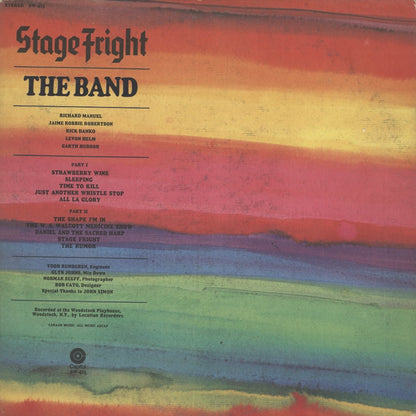 The Band - Stage Fright (SW425) 1970 US Capitol｜中古LP