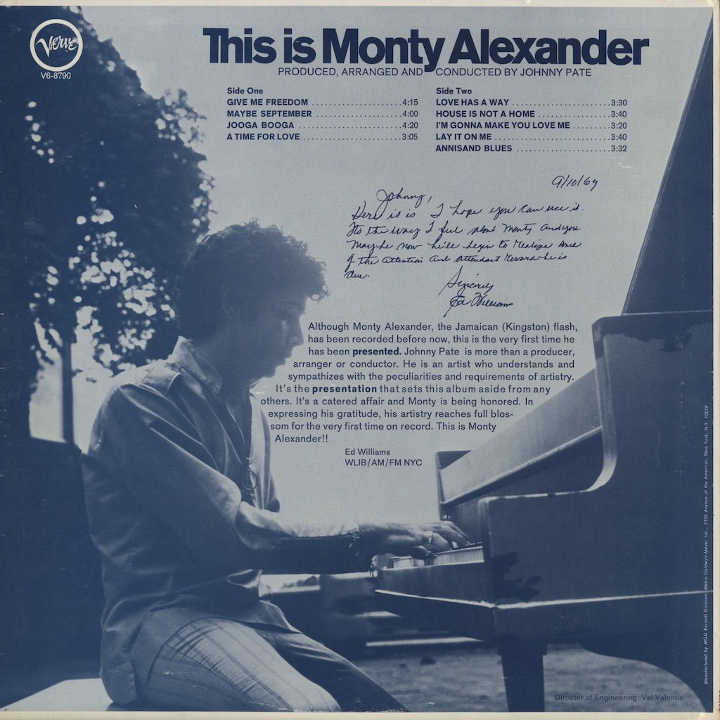 Monty Alexander / モンティー・アレキサンダー / This Is Monty Alexander (V6-8790)