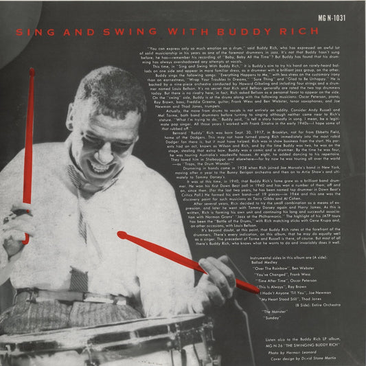 Buddy Rich - Sing And Swing With Buddy Rich (POJJ-1585) LP 1994 JPN Verve｜中古LP