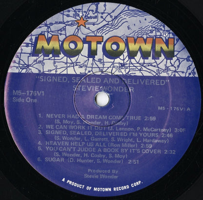 Stevie Wonder - Signed Sealed & Delivered (M5-176V1) LP 1981 US Motown｜中古LP