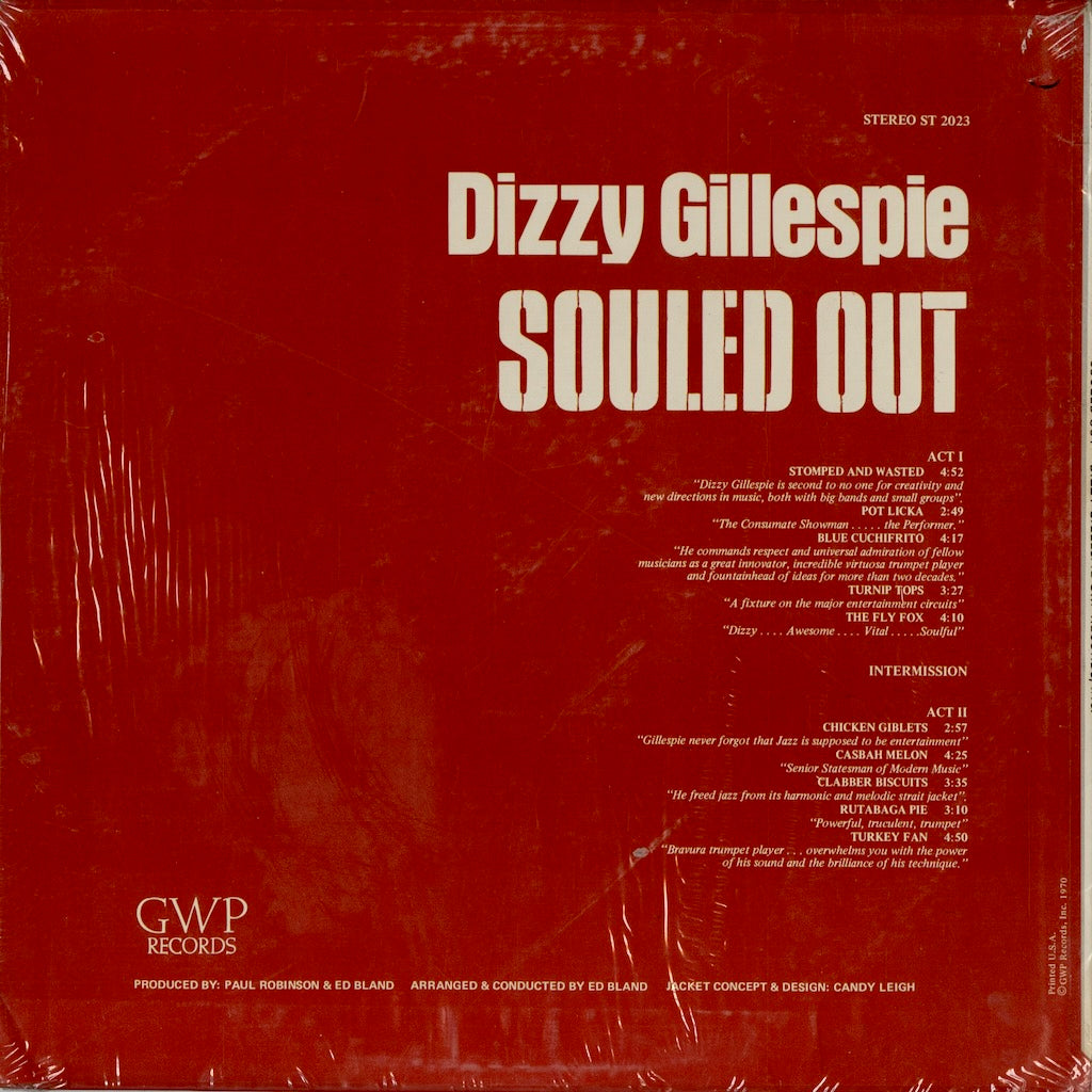Dizzy Gillespie - Souled Out (ST 2023) 1970 US GWP｜中古LP