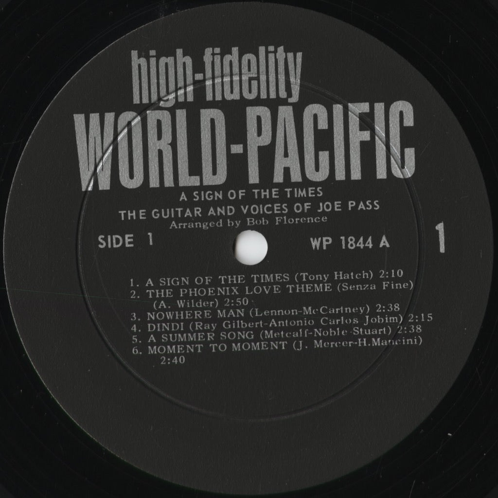 Joe Pass - A Sign Of The Times (WP-1844) 1966 US World Pacific MONO｜中古LP