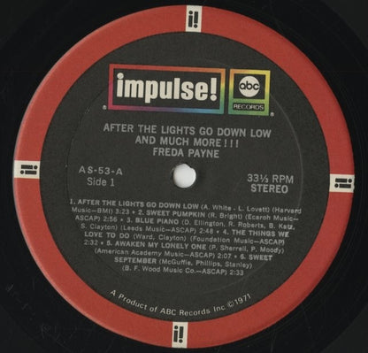 Freda Payne / フリーダ・ペイン / After The Lights Go Down Low And Much More!!! (AS-53)