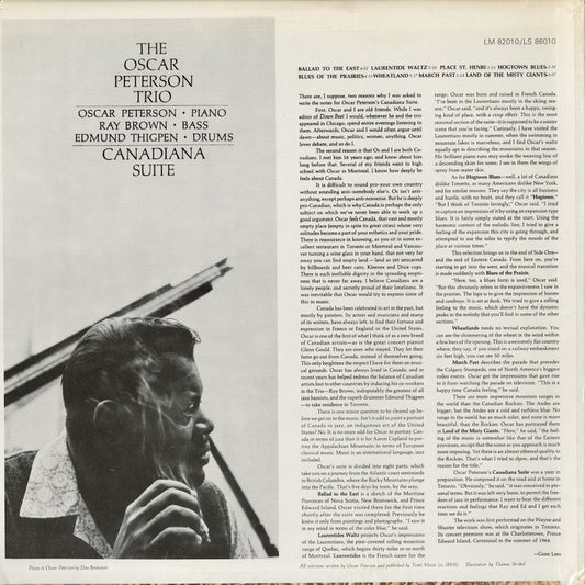 Oscar Peterson - Canadiana Suite (LS86010) 1965 US Limelight｜中古LP