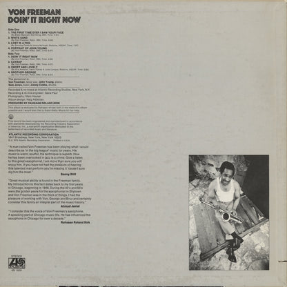 Von Freeman – Doin’ It Right Now (SD 1628) LP 1972 US Atlantic | 中古LP