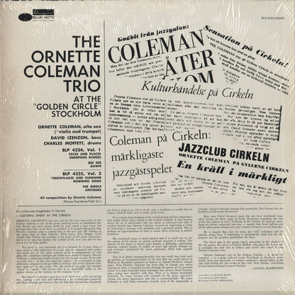 Ornette Coleman / オーネット・コールマン / At The Golden Circle Stockholm Volume One (BST-84224)