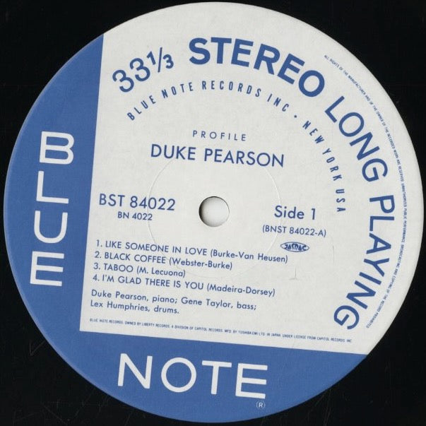 Duke Pearson / デューク・ピアソン / Profile (BN 4022)