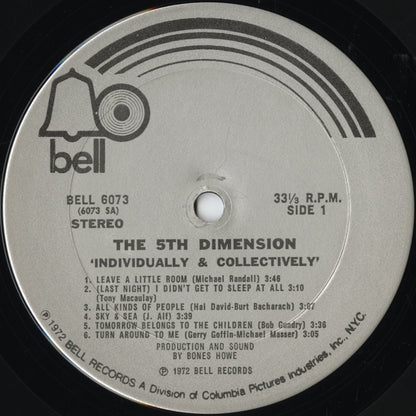 The 5th Dimension - Individually & Collectively (BELL 6073) 1972 US BELL｜中古LP