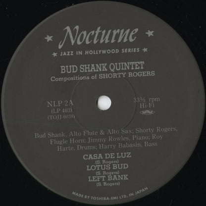 Bud Shank - Compositions Of Shorty Rogers (TOJJ-6038) 1997 JPN Nocturne / 東芝EMI｜中古LP