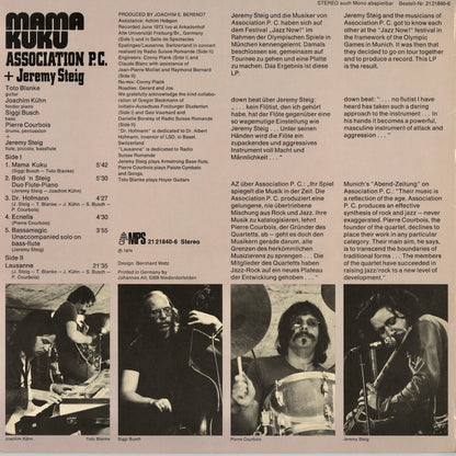 Association P.C. + Jeremy Steig - Mama Kuku (21 21840-6) LP 1974 GER MPS｜中古LP