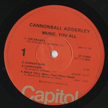 Cannonball Adderley / キャノンボール・アダレイ・クインテット / Music, You All (ST-11484)