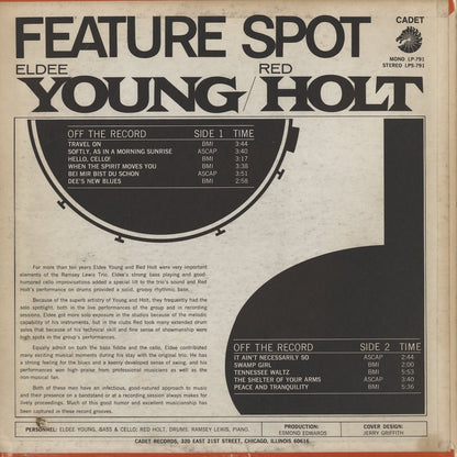 Eldee Young, Red Holt - Just For Kicks (LP-791) LP 1967 US Cadet